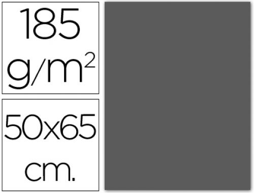Cartolina guarro 50x65 cm 185 gr cinza escuro , Guarro , 12667 , 3148954223407